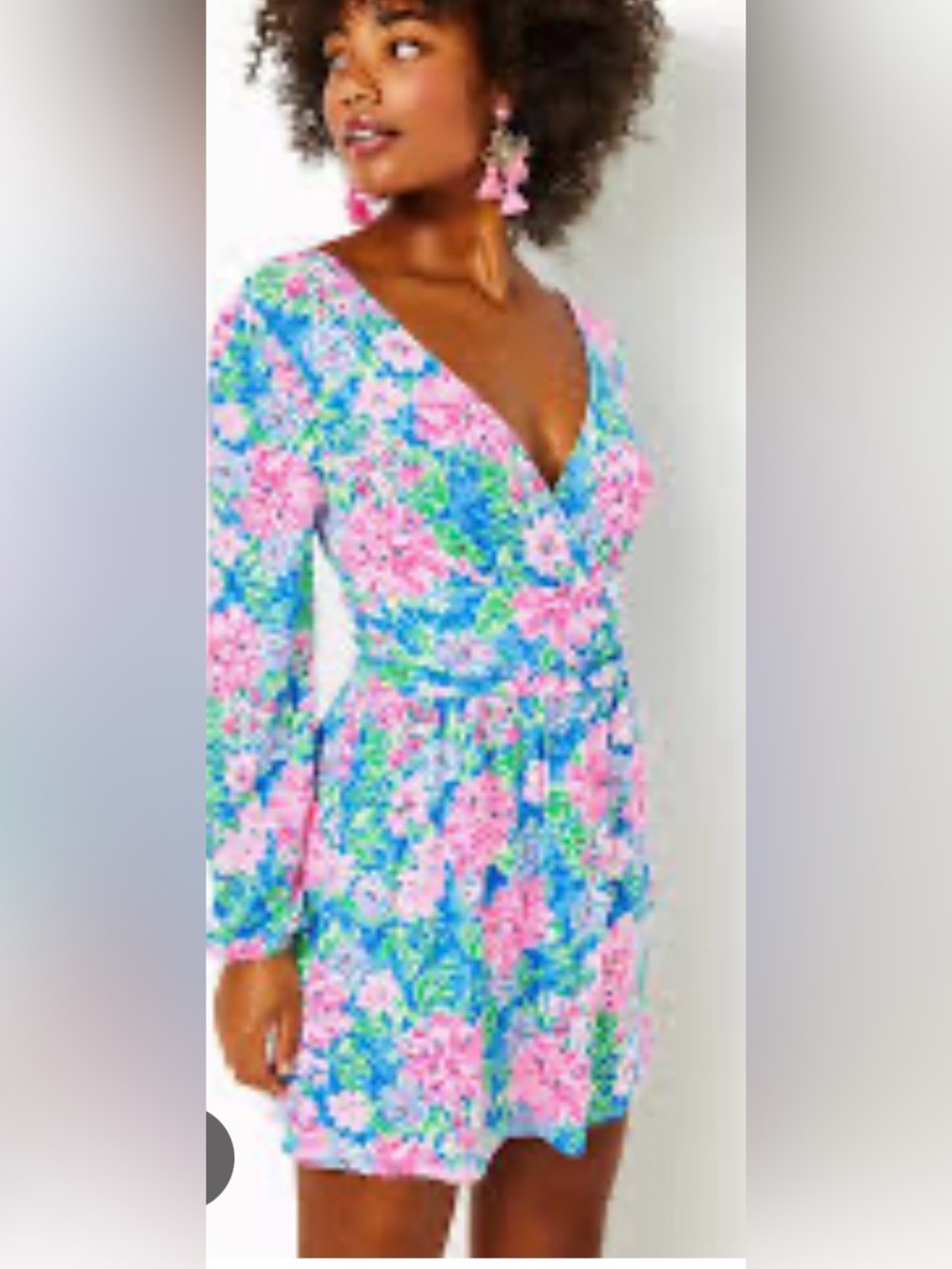 Lilly Pulitzer Riza Spring in your step floral shorts romper women’s m medium